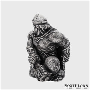 Thor Figurine Statuette Silvered Bronze - Northlord-PK