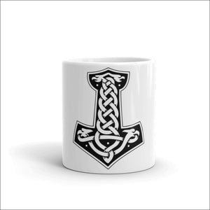 Thor’s Hammer Coffee Mug White Ceramic - Northlord