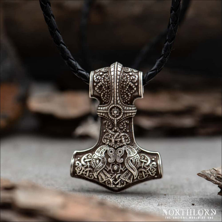 Thor’s Hammer Pendant Necklace Huggin and Munnin - Northlord - PK