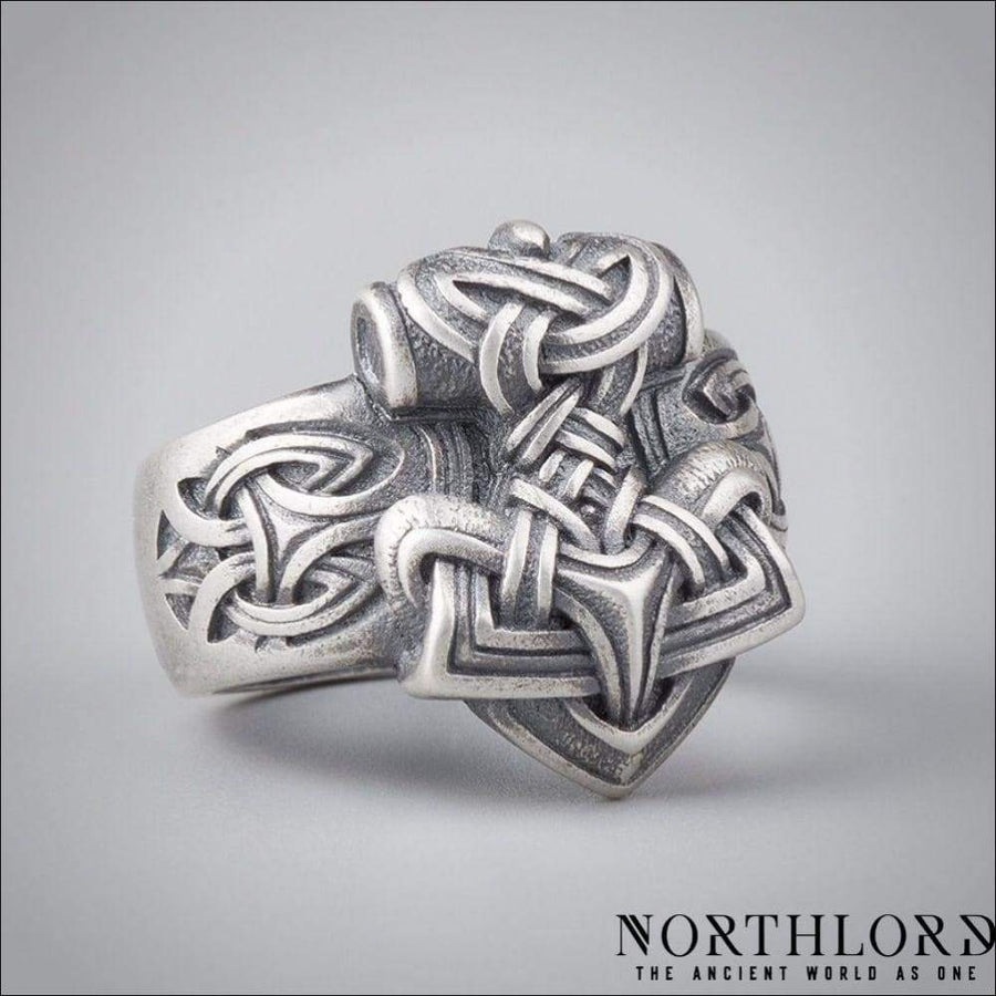 Thor’s Hammer Ring Silvered Bronze - Northlord-PK