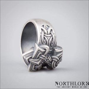 Thor’s Hammer Ring Silvered Bronze - Northlord-PK