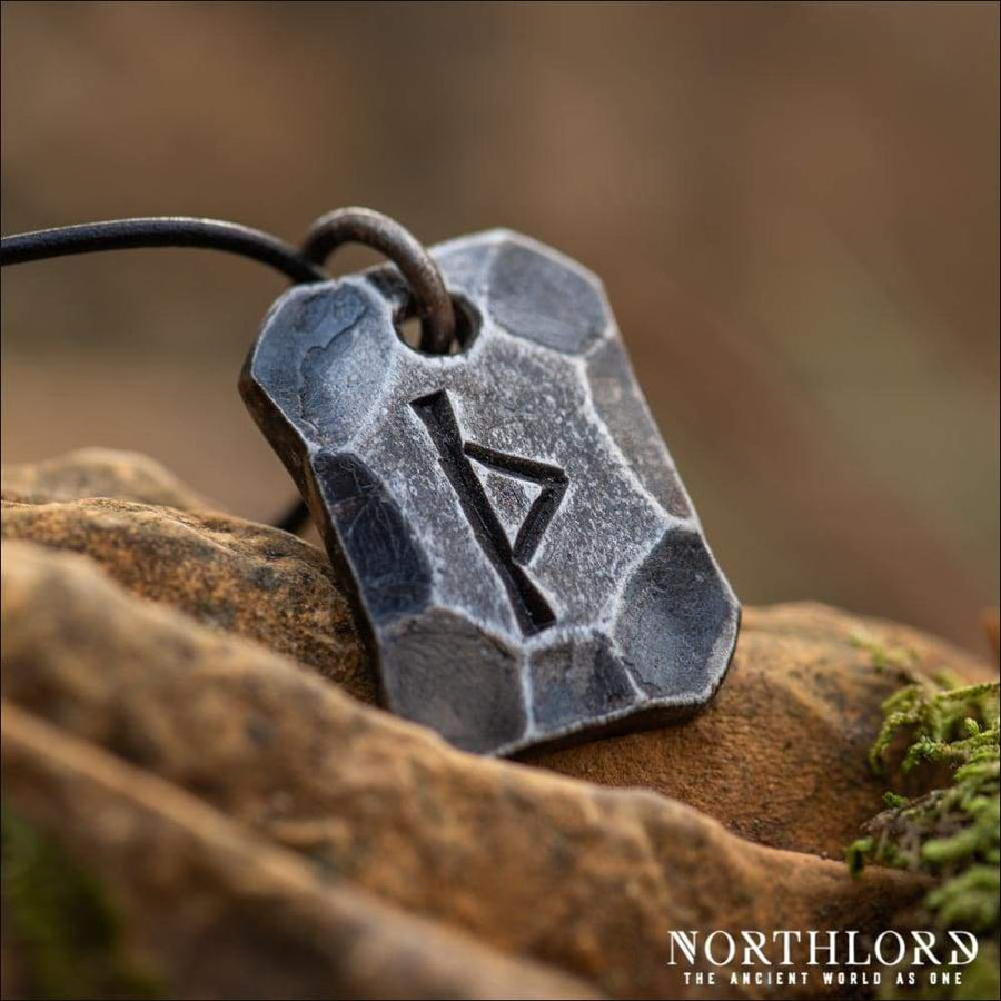 Thurisaz Rune Rounded Thurisaz Rune Pendant Hand-Forged - Northlord