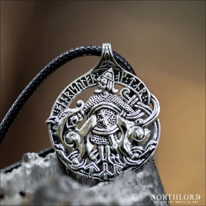 Tyr With Fenrir Pendant Sterling Silver - Northlord
