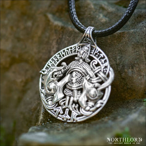 Tyr With Fenrir Pendant Sterling Silver - Northlord