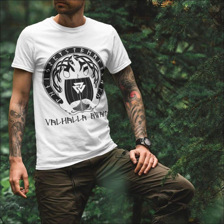 Valhalla Awaits T-shirt White - Northlord