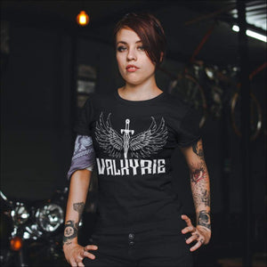 Valkyrie Wings Women’s T shirt White Print - Northlord