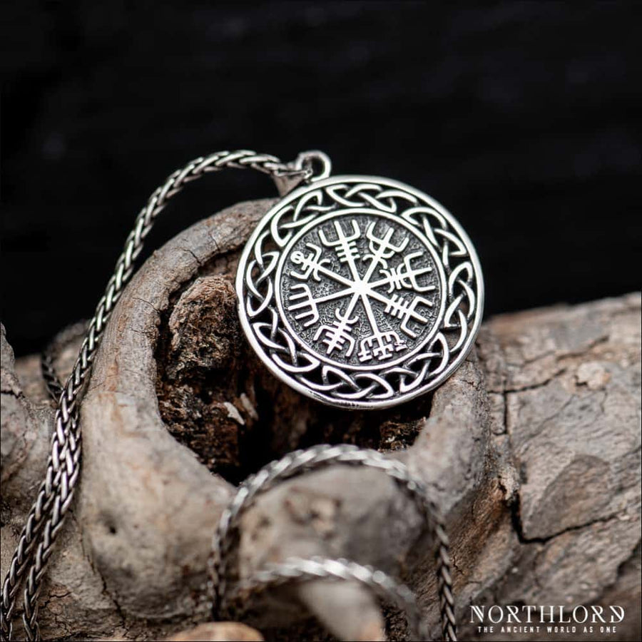 Vegvisir Pendant With Infinity Knotwork Sterling Silver - Northlord