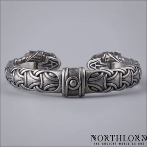 Viking Armring With Dragon Head Terminals - Northlord-PK