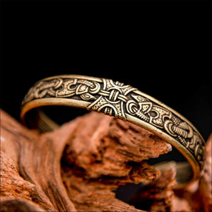Viking Armring With Jelling Art Bronze - Northlord