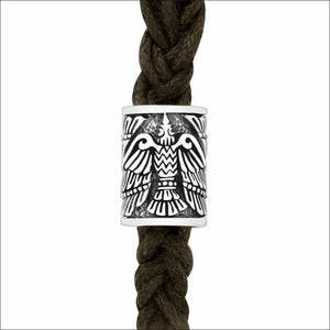 Viking Beard Bead With Odin’s Ravens Sterling Silver - Northlord
