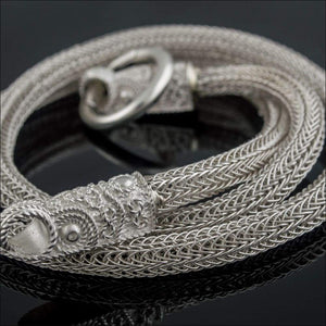 Viking Chain Necklace With Helm Of Awe Sterling Silver - Northlord-VK