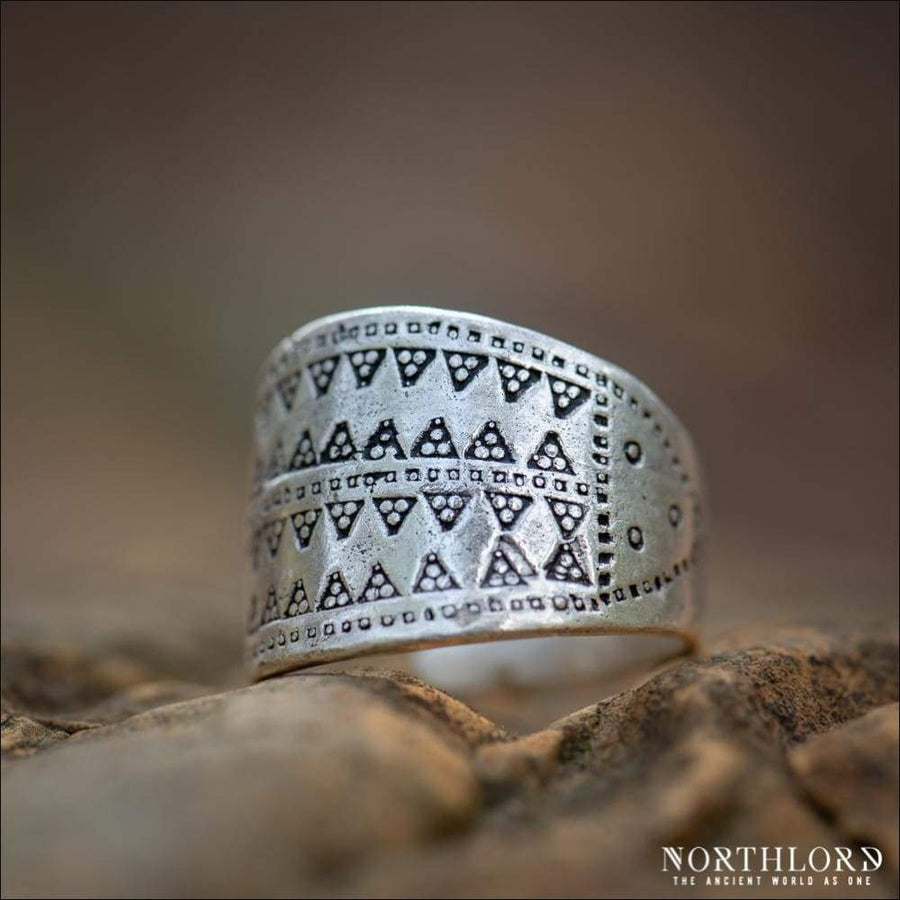 Viking Ring From Novgorod Historical Silvered Bronze - Northlord