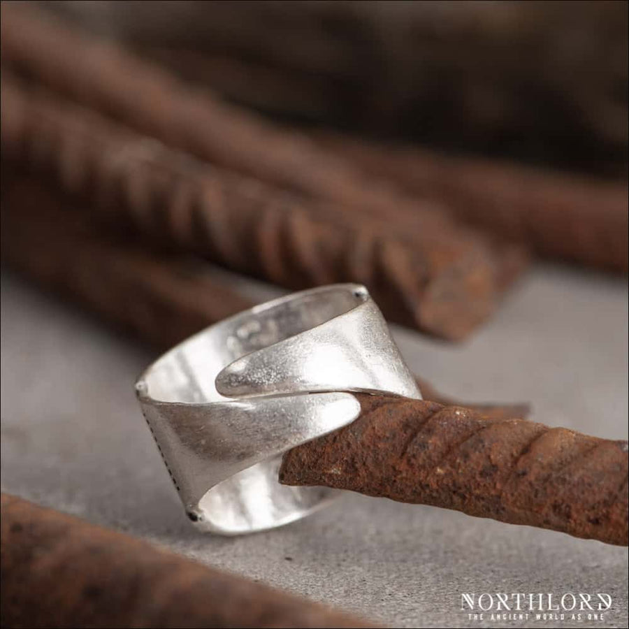 Viking Ring From Rone Historical Silvered Bronze - Northlord