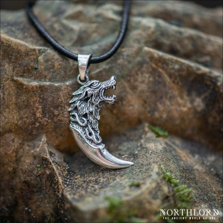 Wolf Fang Pagan Pendant Sterling Silver - Northlord