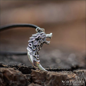 Wolf Fang Pagan Pendant Sterling Silver - Northlord