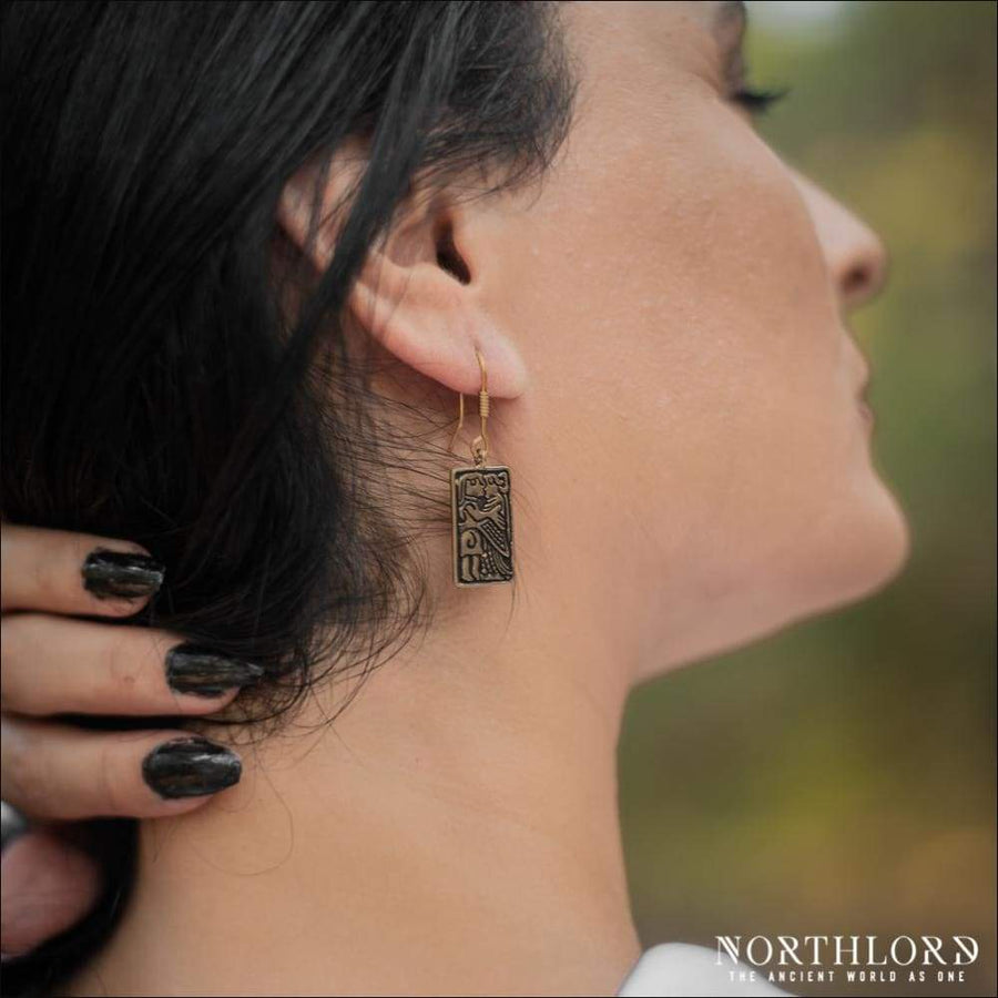 Women Earrings Viking Lovers Bronze - Northlord