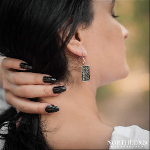Women Earrings Viking Lovers Silvered Bronze - Northlord