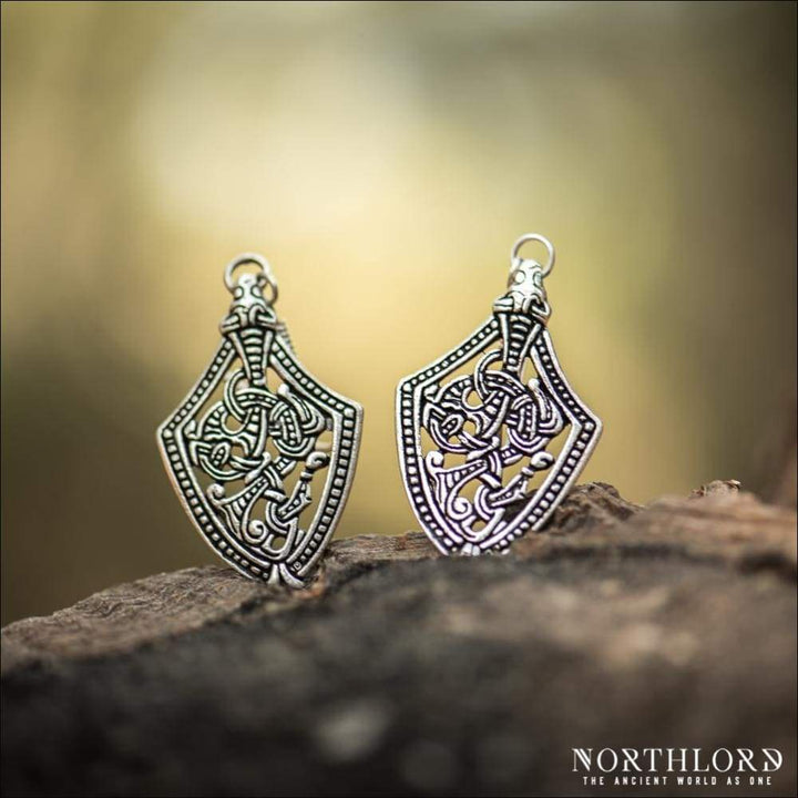 Women Viking Earrings In Borre Style Silvered Bronze - Northlord