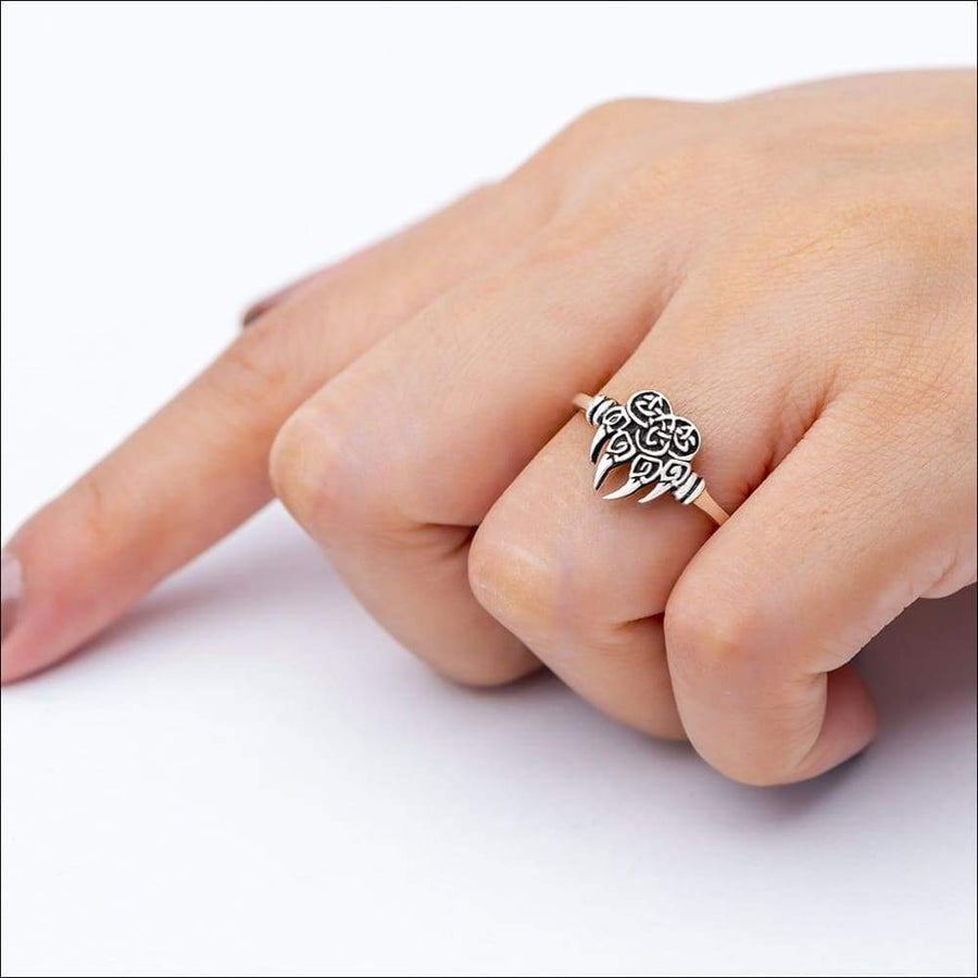 Women’s Ring With Bear Claws Sterling Silver - Northlord