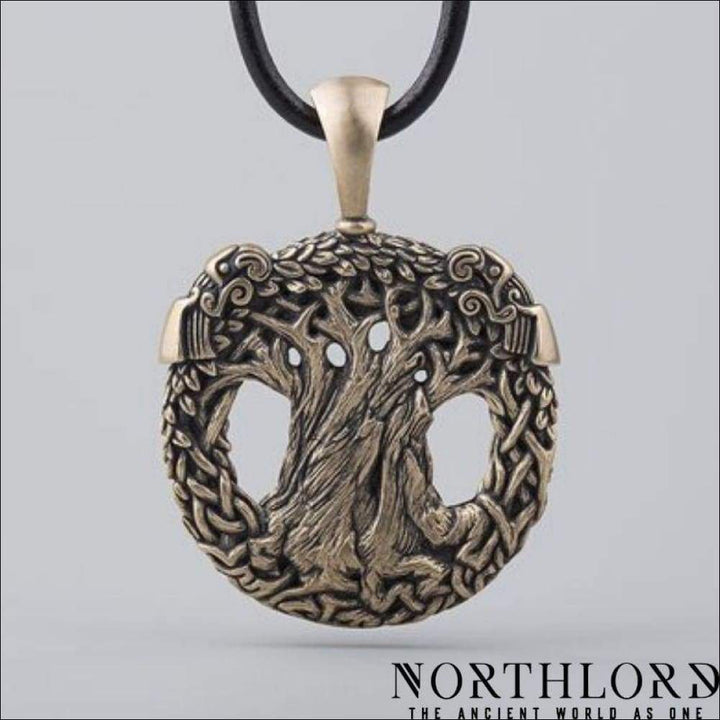 Yggdrasil Pendant with Hugin and Munin Bronze - Northlord-PK