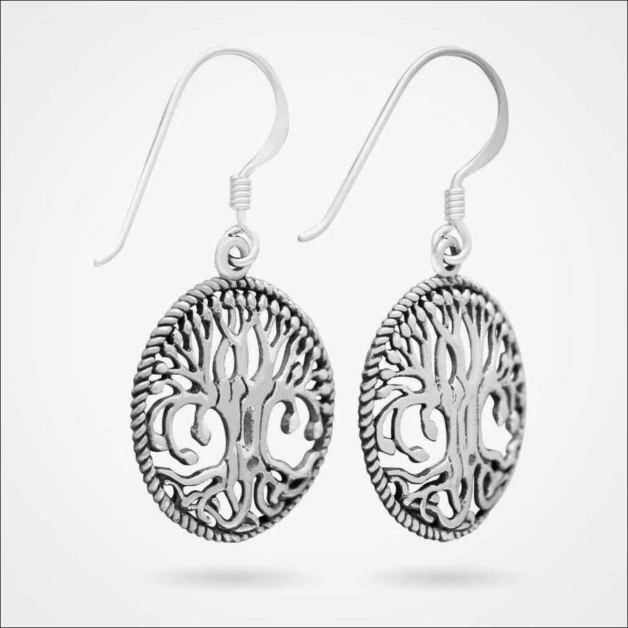 Yggrasil Tree Earrings Sterling Silver - Northlord